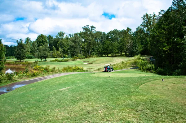 Krajobraz pejzaż pole golfowe — Zdjęcie stockowe