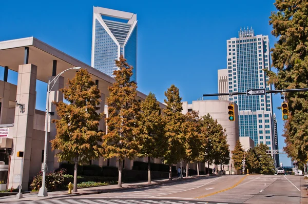 Charlotte is the largest city in the state of North Carolina and the seat of Mecklenburg County — Stock Photo, Image