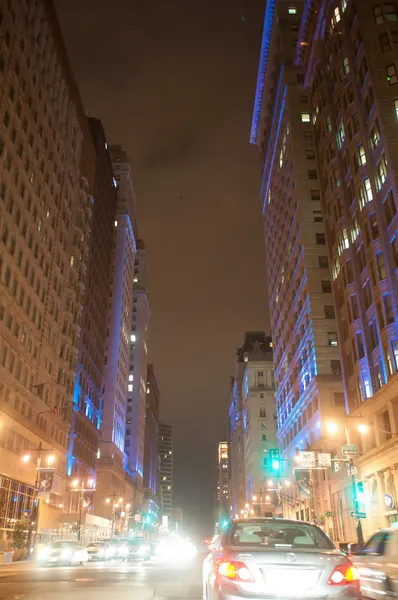 Night View of Street na Filadélfia — Fotografia de Stock