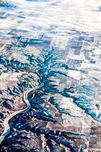 Vista aérea das Montanhas Rochosas — Fotografia de Stock