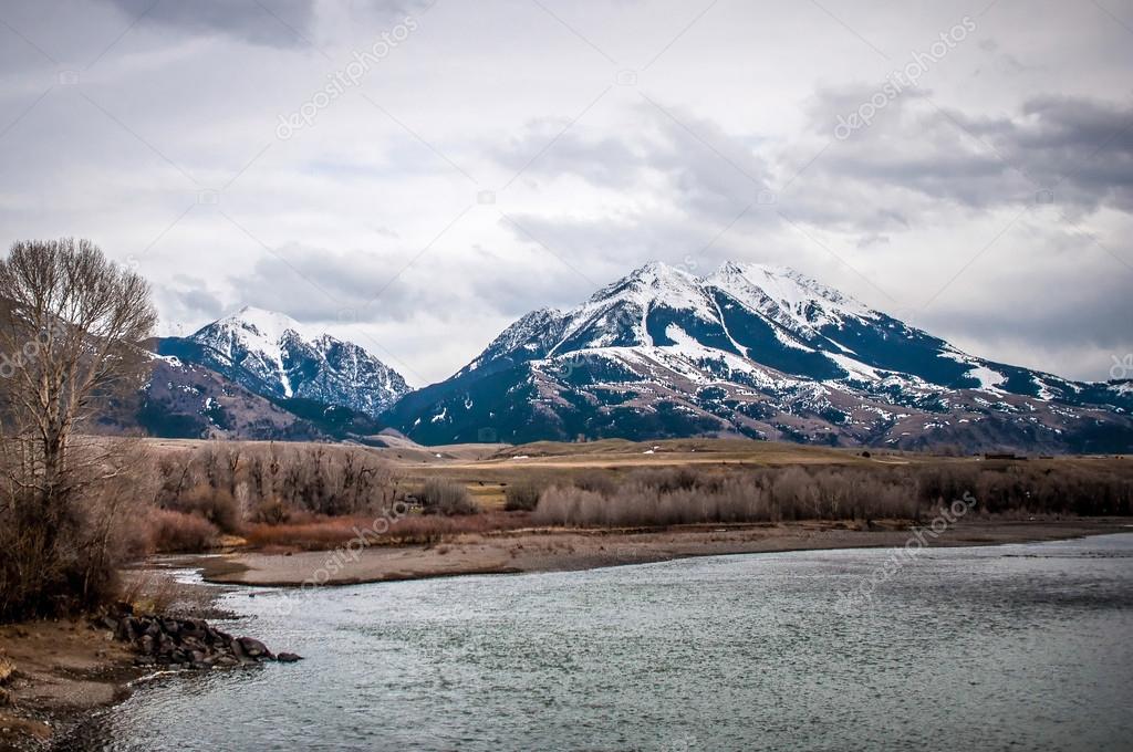 Rocky Mountains by the Yellowstone River