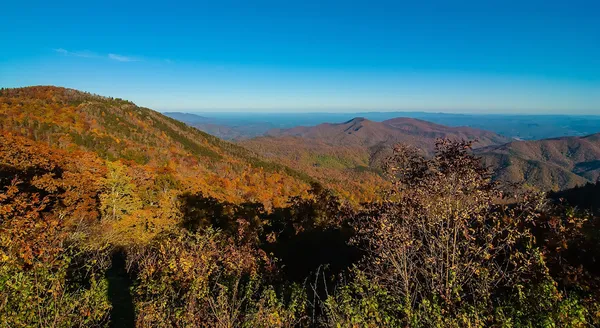 Appalachów od montażu mitchell, najwyższy punkt w wschodniej Stany Zjednoczone — Zdjęcie stockowe