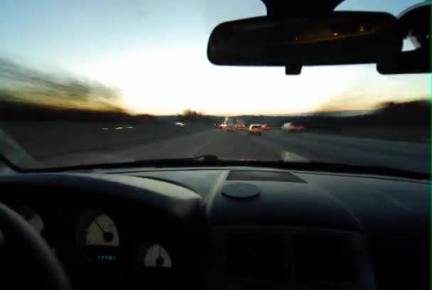 Morning commute drive timelapse — Stock Video