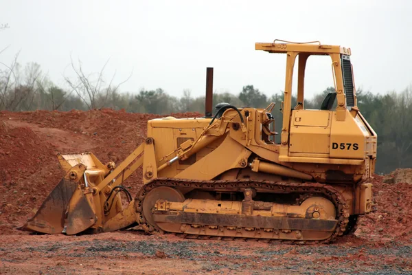 Bulldozer op het werk — Stockfoto