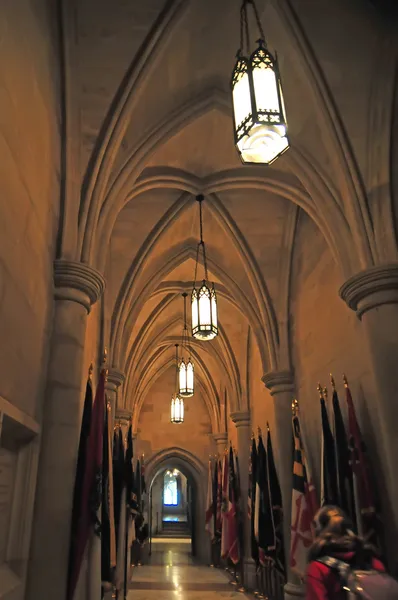 Wnętrze krajowych katedry gotyckiej architektury klasycznej — Zdjęcie stockowe