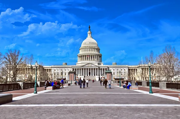 Wahington dc capitol building neoclassic ionic architecture — Stock Photo, Image