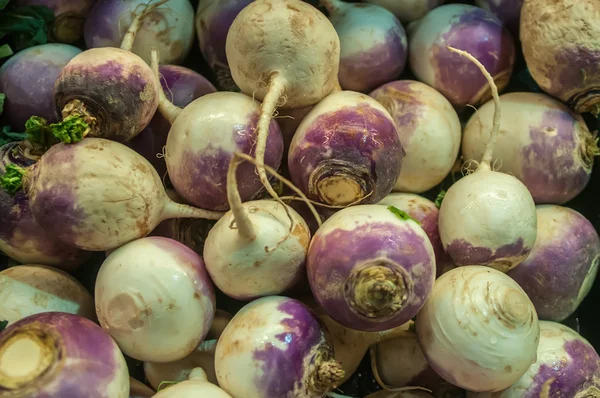 Turnip on display at farmers market — Stock Photo, Image