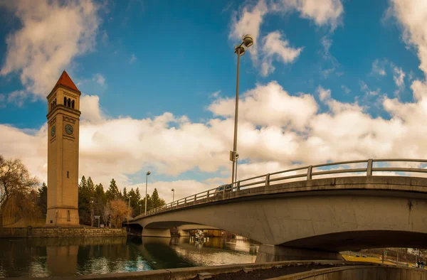 Spokane washingon den Straßen und der Architektur der Innenstadt — Stockfoto