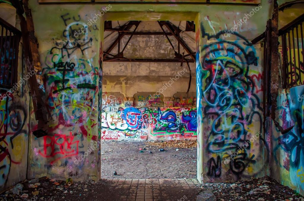 abandoned building walls full of graffiti Stock Editorial Photo © digidream 24944135