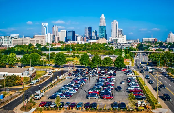 Skyline van Uptown Charlotte, North Carolina. — Stockfoto