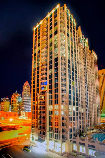 Charlotte City Skyline night scene — Stock Photo, Image