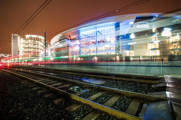 Charlotte City Skyline scena notturna — Foto Stock