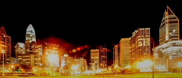 Charlotte City Skyline night scene — Stock Photo, Image