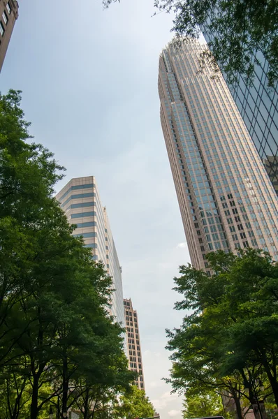 Uptown Charlotte, Carolina do Norte Cityscape — Fotografia de Stock