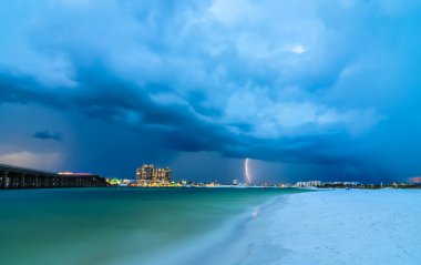 stormy clouds over destin florida clipart