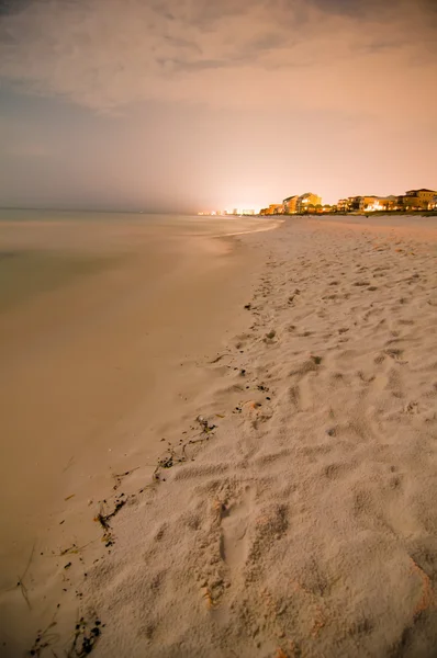 Plaża sceny z Hotele — Zdjęcie stockowe