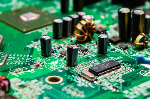 Circuit board background of computer motherboard — Stock Photo, Image