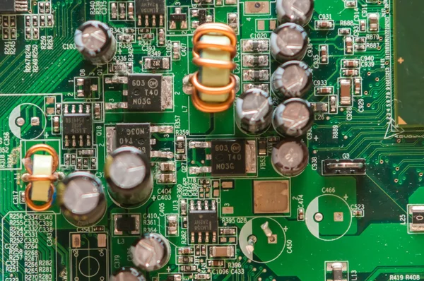 Circuit board background of computer motherboard — Stock Photo, Image