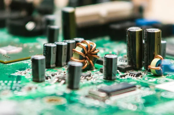 Circuit board background of computer motherboard — Stock Photo, Image