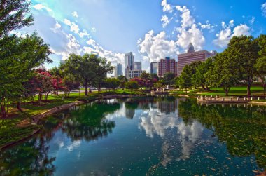 Güneş büyük Büyükşehir c Charlotte north Carolina'yı ayarlama