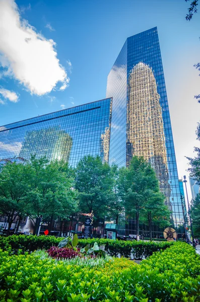 Skyline and city streets of charlotte north carolina usa Stock Image