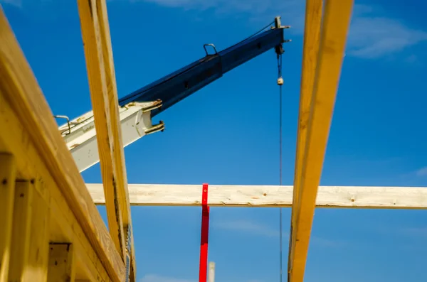 Crane at construction site — Stock Photo, Image