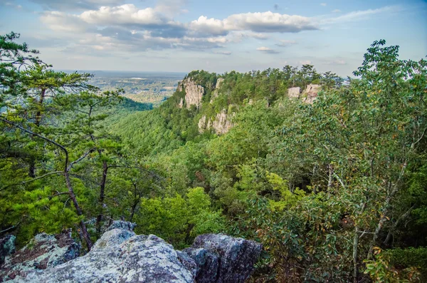 Beautiful aerial landscape views from crowders mountain near gas — Stock Photo, Image