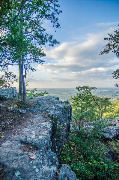 Beautiful aerial landscape views from crowders mountain near gas — Stock Photo, Image