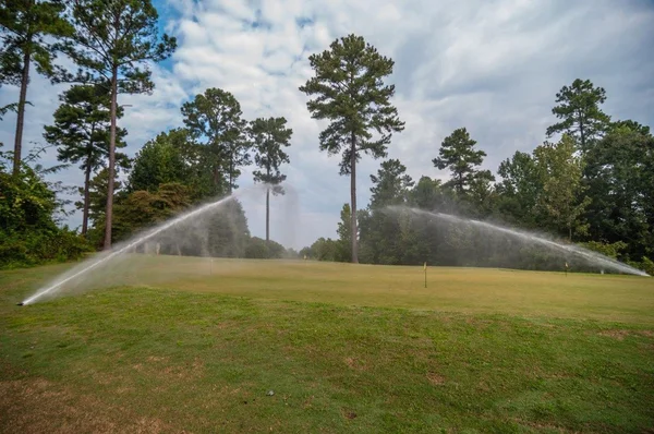 På en golfbana — Stockfoto