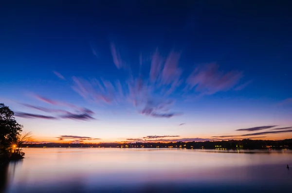 Zonsondergang bij Lake Wylie — Stockfoto