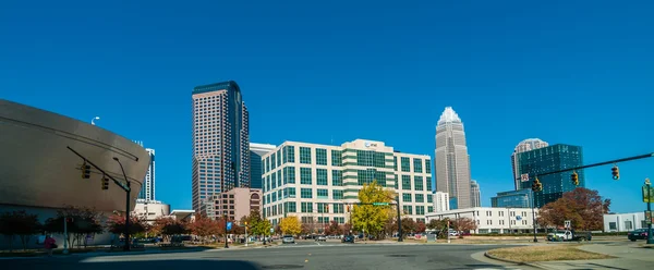 Charlotte city skyline herbstsaison — Stockfoto