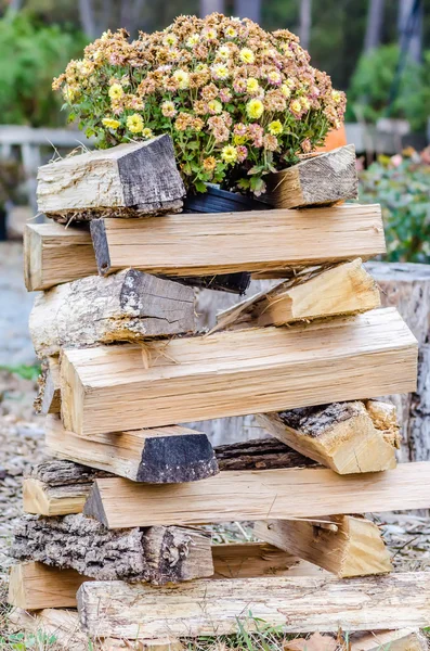 Стопка дров готова к камину — стоковое фото
