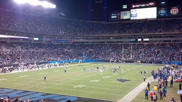 Charlotte north carolina panthers stadium american football game against ny jets — Stock Photo, Image