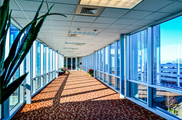 Modern corporate architecture skywalk — Stock Photo, Image