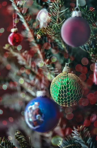 Julgransprydnader och dekorationer — Stockfoto
