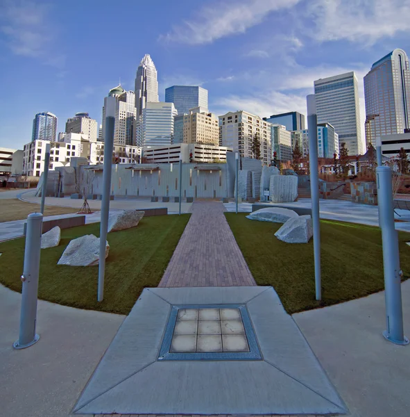 27 de diciembre de 2013, Charlotte, NC - vista del horizonte de Charlotte en — Foto de Stock