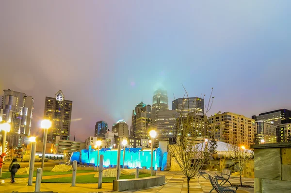 December 27, 2014, charlotte, nc, usa - charlotte skyline near r — Stock Photo, Image