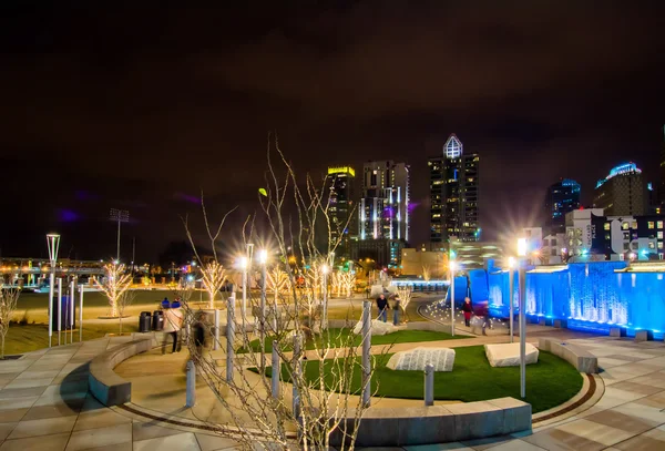 December 27, 2014, charlotte, nc, usa - charlotte skyline near r — Stock Photo, Image