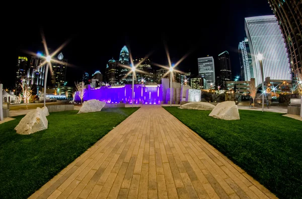 December 27, 2014, charlotte, nc, usa - charlotte skyline near r — Stock Photo, Image