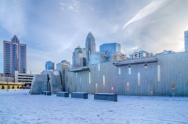 Charlotte North Carolina 'nın ender kış manzarası