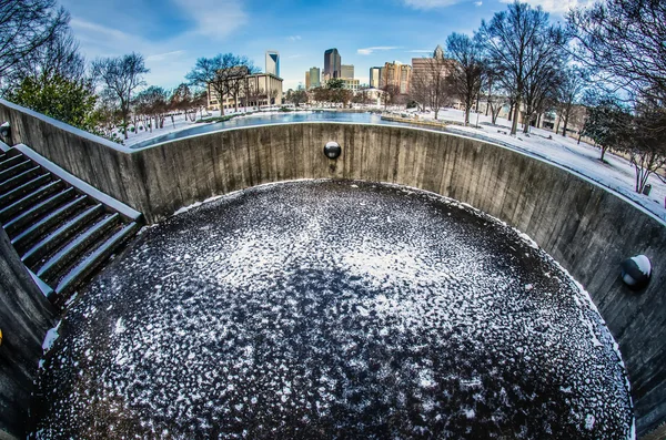 Charlotte Kuzey Carolina Kış 'ta Marshall Park Eder — Stok fotoğraf