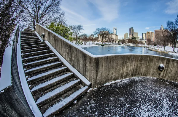 Charlotte Kuzey Carolina Kış 'ta Marshall Park Eder — Stok fotoğraf