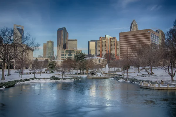 Charlotte North Carolina Marshall Park in de winter — Stockfoto