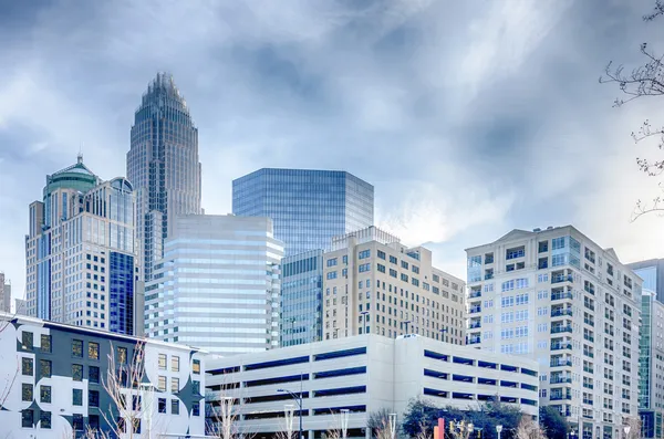 Rare winter scenery around charlotte north carolina — Stock Photo, Image