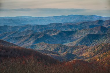 blue ridge Dağları üzerinde gün batımı görünümü