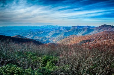blue ridge Dağları üzerinde gün batımı görünümü