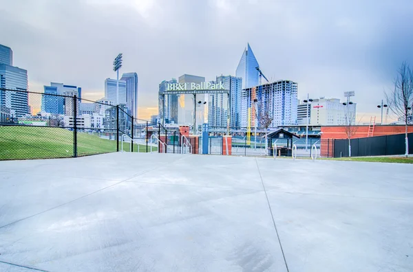 Bb & t ballpark charlotte nights baseball stadion — Stockfoto