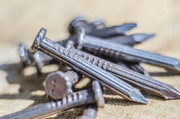 Högen av naglar makro — Stockfoto