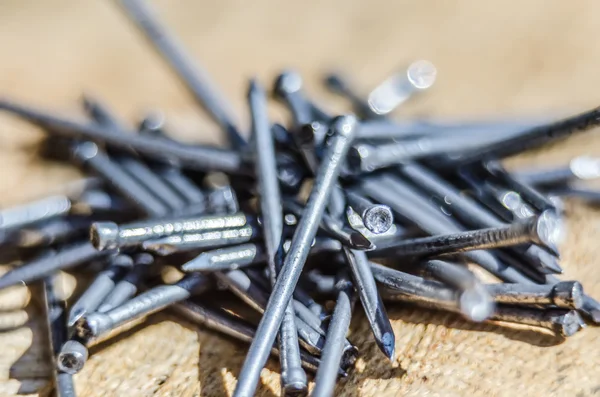 Stapel van nagels macro — Stockfoto