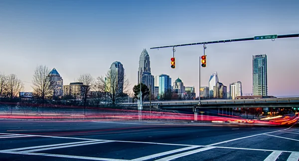 Early morning in charlotte nc — Stock Photo, Image